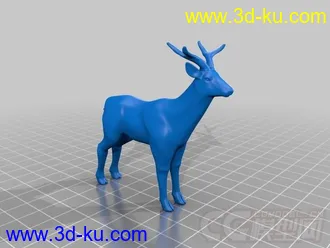 梅花鹿 3D打印模型 STL格式的图片