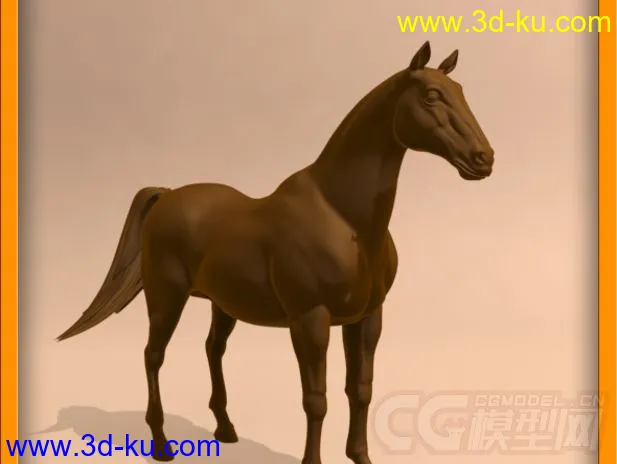 骏马 3D打印模型 STL格式的图片2