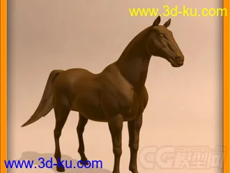 骏马 3D打印模型 STL格式的图片