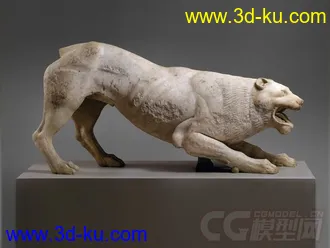 狮子雕像 3D打印模型 STL格式的图片