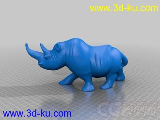 犀牛模型 3D打印模型 STL格式的图片