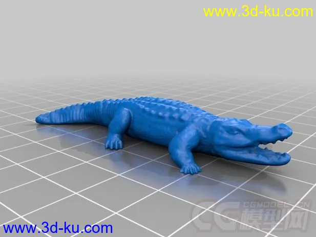 凶狠的鳄鱼 3D打印模型 STL格式的图片1