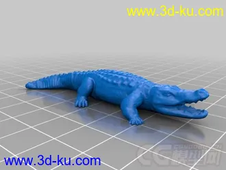 凶狠的鳄鱼 3D打印模型 STL格式的图片