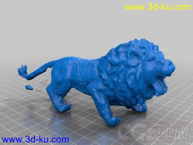 新非洲狮子 3D打印模型 STL格式的图片3
