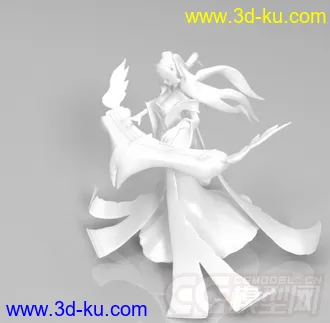 细化琴瑟仙女 3D打印模型 STL格式的图片