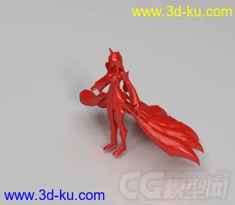 细化阿狸 3D打印模型 STL格式的图片