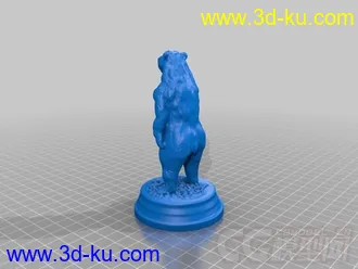 棕色的狗熊 3D打印模型 STL格式的图片