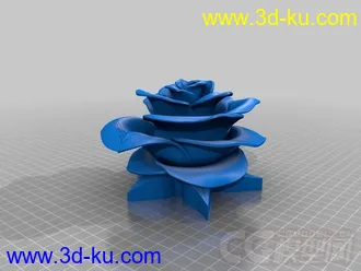 玫瑰花 3D打印模型 STL格式的图片