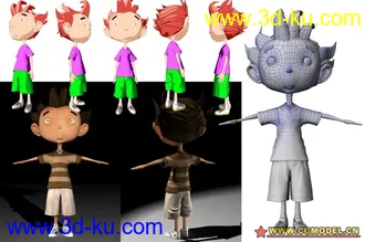 3D打印模型可的卡通小人的图片
