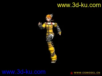 3D打印模型游戏女孩跑步的动画的图片