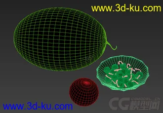 哈密瓜 樱桃 橘子 模型的图片