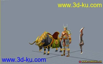 3D打印模型野牛骑士的图片