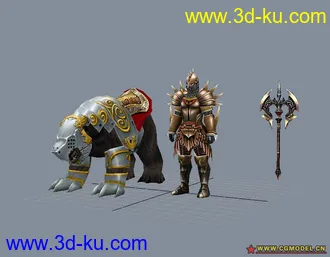 3D打印模型熊骑的图片