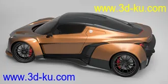 3D打印模型漂亮的超级小跑车--SOLIDWORKS打开的图片