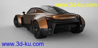 3D打印模型漂亮的超级小跑车--SOLIDWORKS打开的图片