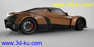 3D打印模型漂亮的超级小跑车--SOLIDWORKS打开的图片