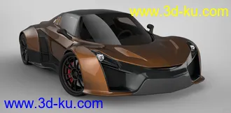 3D打印模型漂亮的超级小跑车--SOLIDWORKS打开的图片