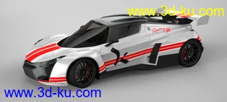 3D打印模型漂亮的超级小跑车--SOLIDWORKS打开的图片