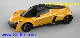 3D打印模型漂亮的超级小跑车--SOLIDWORKS打开的图片