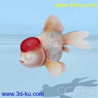 3D打印模型卡通金鱼，人偶金鱼；绑定非常细致；的图片