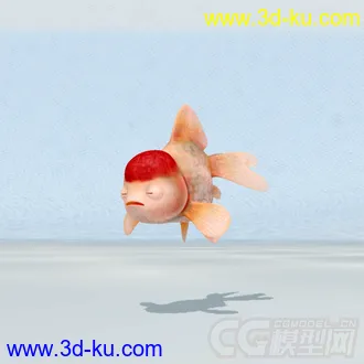 3D打印模型卡通金鱼，人偶金鱼；绑定非常细致；的图片