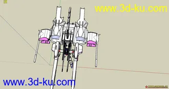 3D打印模型早期型号的高达 背着很大一个动力和武器平台（有图）的图片