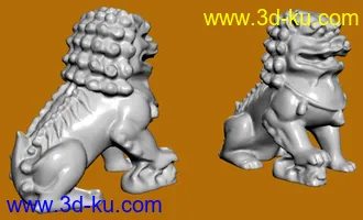 3D打印模型06年底_新的古代石狮子, 不是别人发的老款的那个!的图片