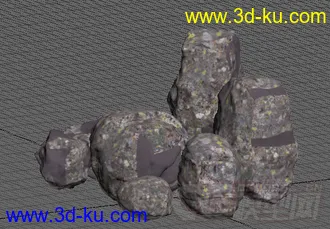 一堆假山石头模型的图片