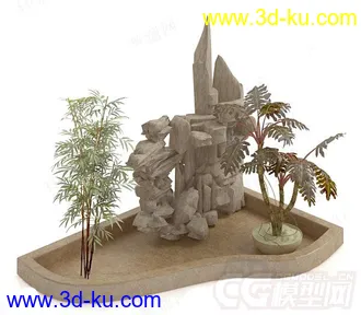 一个假山模型的图片