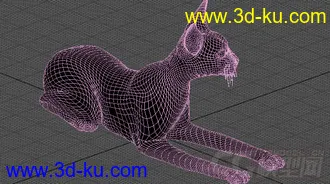 一只白毛猫模型的图片