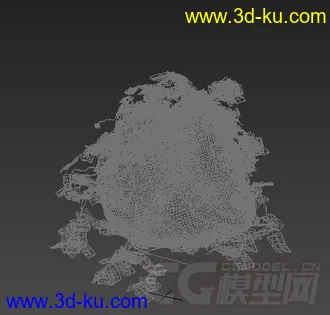 一个石头长满了草模型的图片