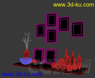 3D打印模型桌面装饰物品 相框 花瓶的图片