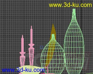 桌面装饰品 蜡烛 大肚圆底花瓶 瓷碗模型的图片2