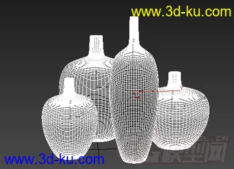 桌面装饰品模型 圆底大肚花瓶的图片
