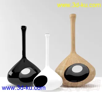 室内装饰品 花瓶模型的图片
