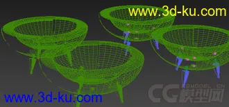 装饰品 两个花盆模型的图片