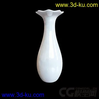 装饰品 挺漂亮的一个白色瓷瓶模型的图片