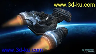 3D打印模型【原创】自己做的小飞船 有喜欢的朋友拿去吧的图片