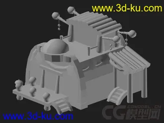 卡通房子纯模型+UV，练习卡通手绘材质用的图片