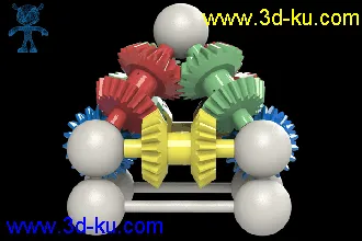 3D打印模型机械高效传动齿轮的图片