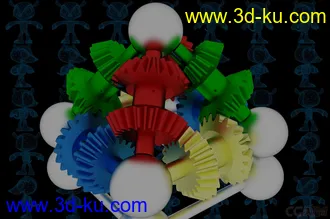 3D打印模型机械高效传动齿轮的图片