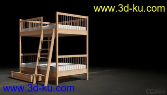 3D打印模型家用双层床的图片