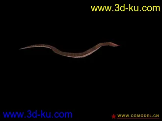 3D打印模型带骨骼的蛇（一套攻击动作）的图片