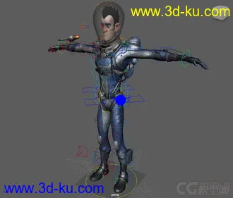 3D打印模型Sven SpaceMan rig with full controls and textures (Maya 2016)的图片