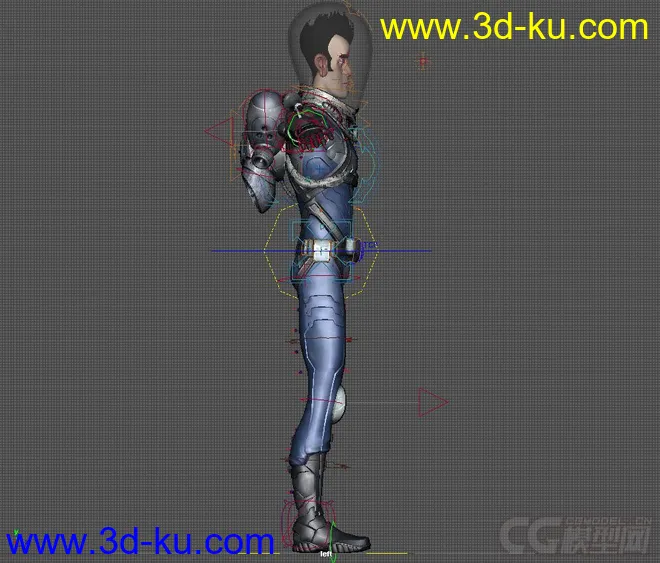 Sven SpaceMan rig with full controls and textures (Maya 2016)模型的图片6