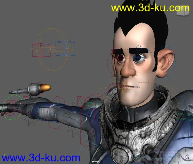 Sven SpaceMan rig with full controls and textures (Maya 2016)模型的图片7