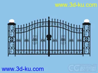 3D打印模型铁艺大门的图片