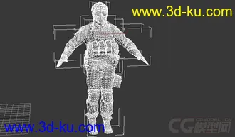 3D打印模型次时代的现代大兵的图片