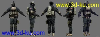 3D打印模型次时代的现代大兵的图片
