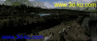 3D打印模型恐龙世界 原始森林 森林 原始 山 大山的图片